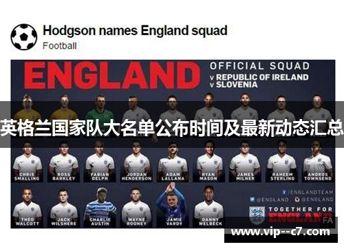 英格兰国家队大名单公布时间及最新动态汇总