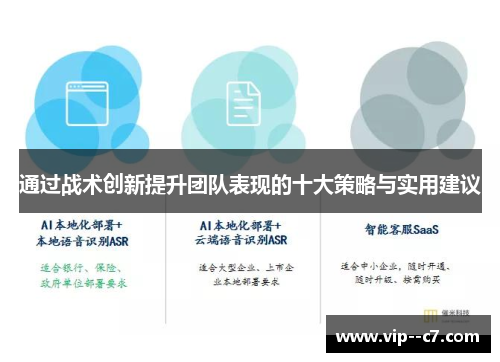 通过战术创新提升团队表现的十大策略与实用建议